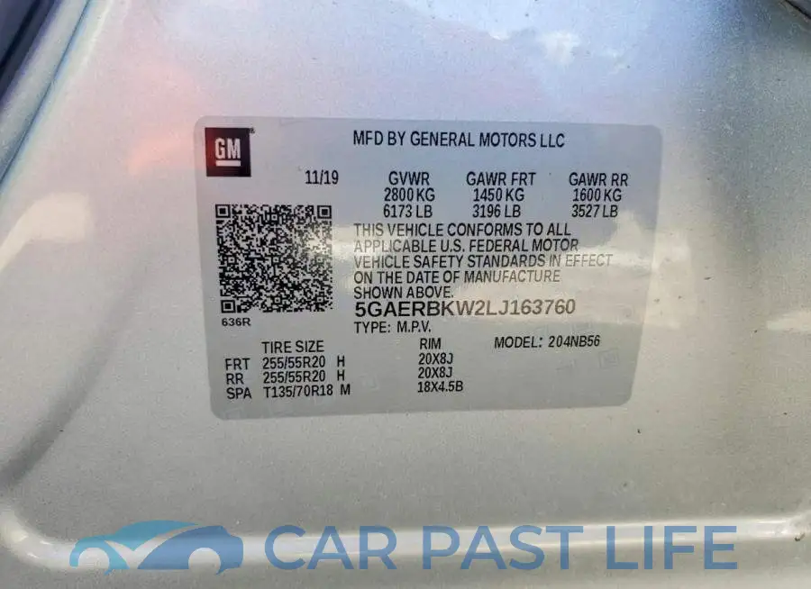 5GAERBKW2LJ163760# 13