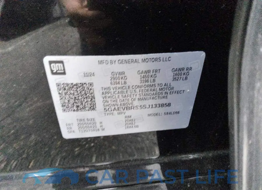 5GAEVBRS5SJ133858# 13