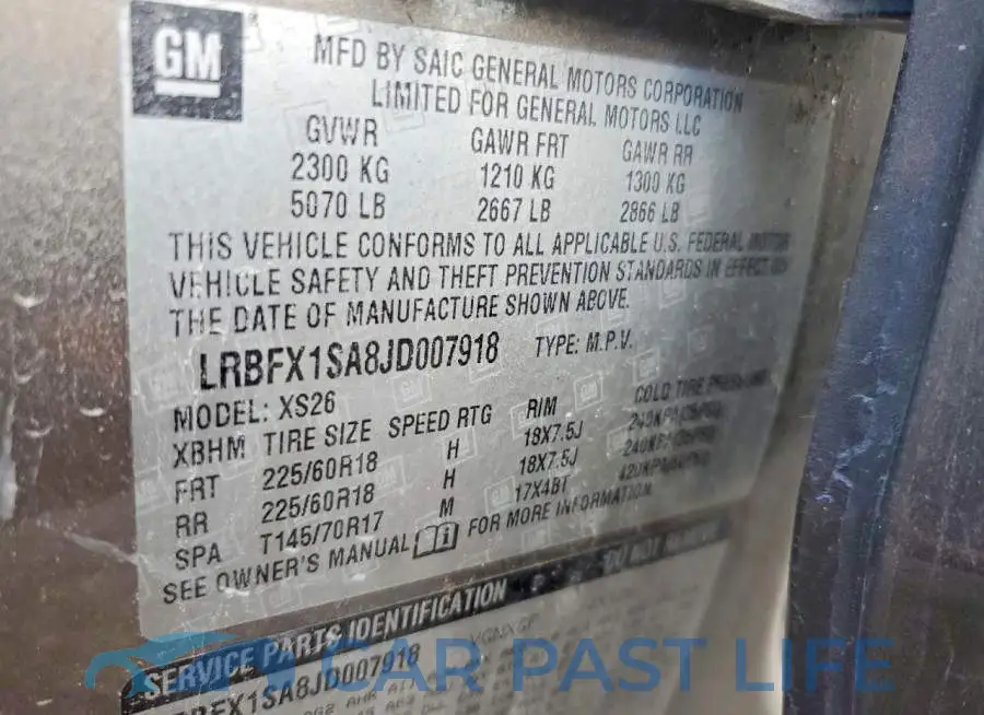 LRBFX1SA8JD007918# 13