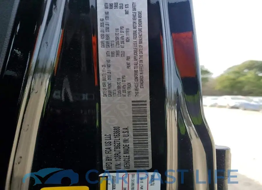 1C6RJTBG2TL163680# 13