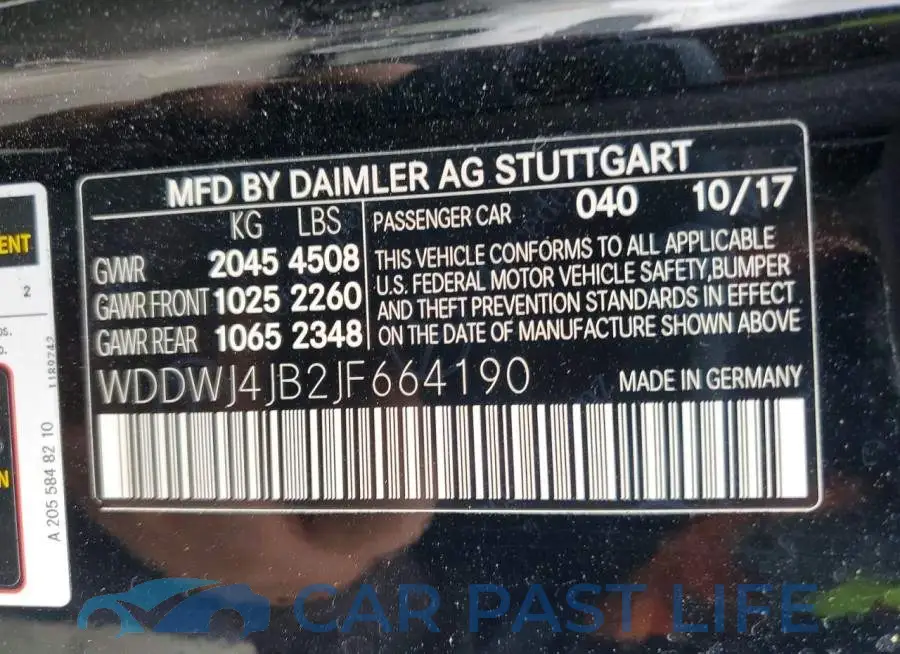 WDDWJ4JB2JF664190# 12