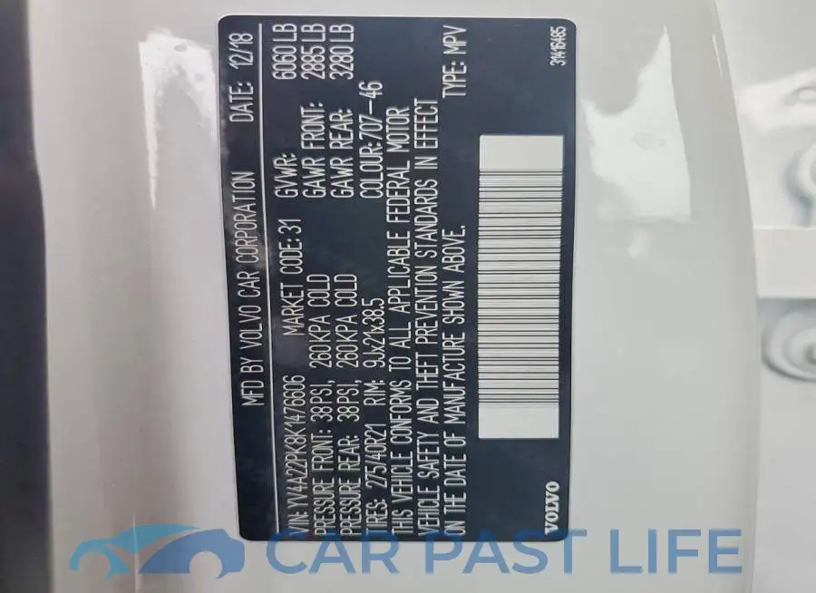 YV4A22PK8K1476606# 13