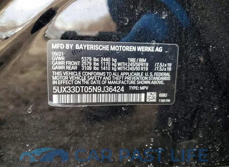 5UX33DT05N9J36424# 13