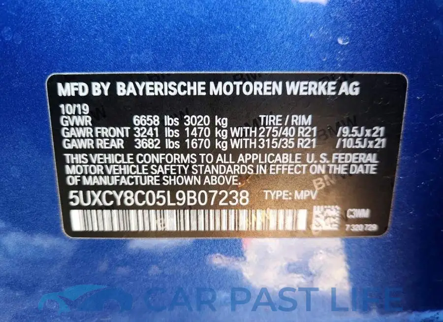 5UXCY8C05L9B07238# 13