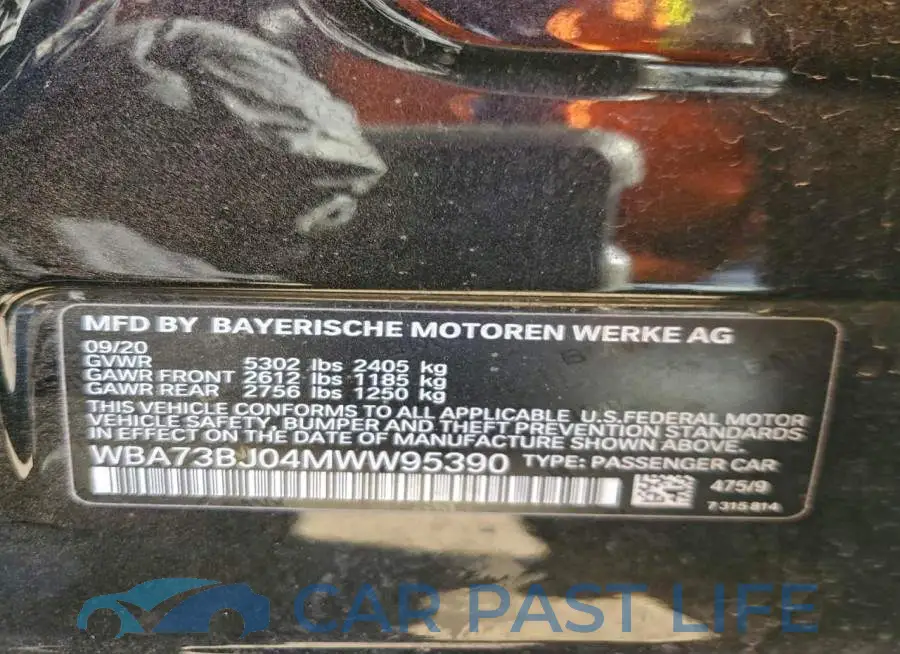 WBA73BJ04MWW95390# 12