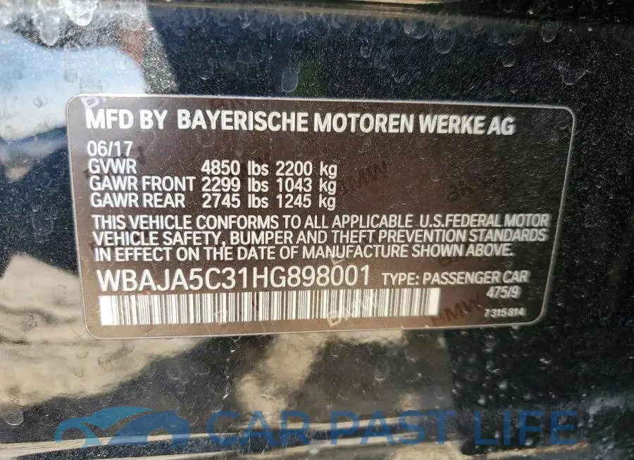 WBAJA5C31HG898001# 12