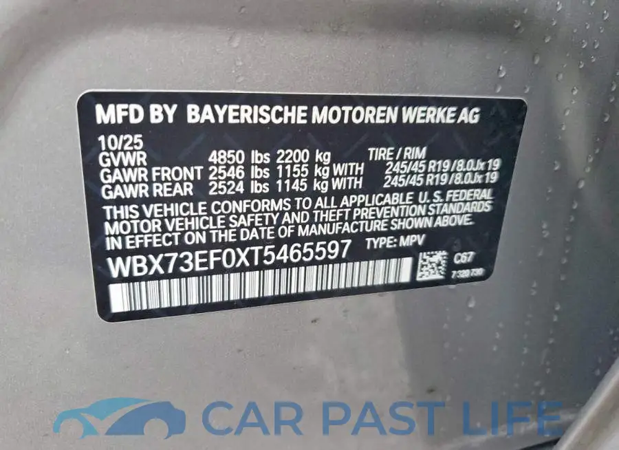 WBX73EF0XT5465597# 13