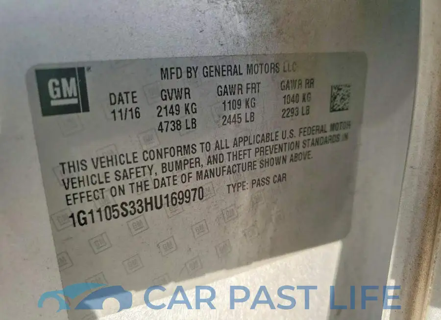 1G1105S33HU169970# 12