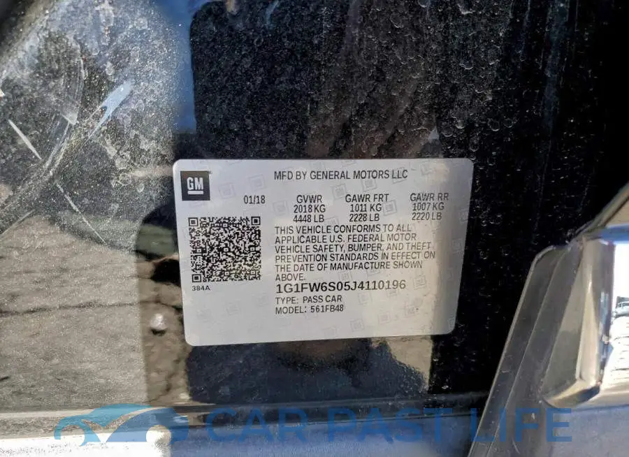 1G1FW6S05J4110196# 12
