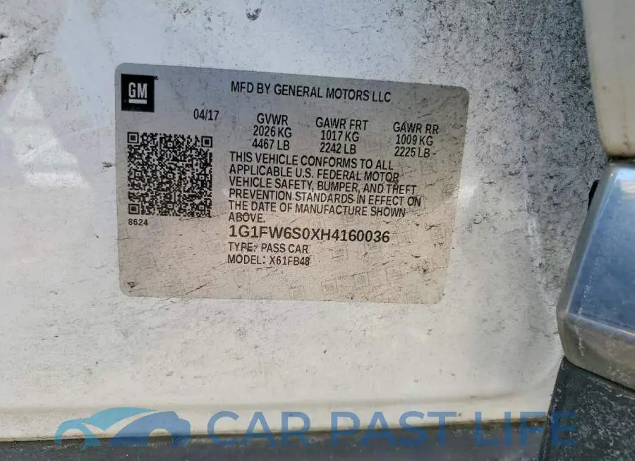 1G1FW6S0XH4160036# 13