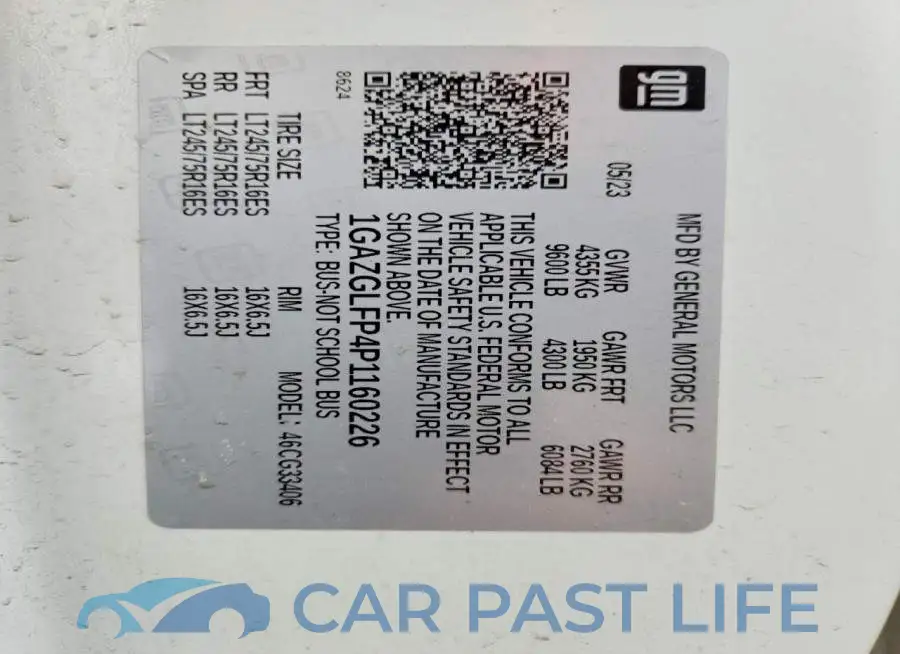 1GAZGLFP4P1160226# 13