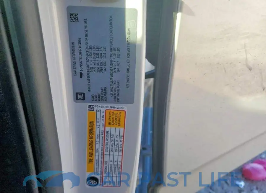 1GNSKTKL9PR403998# 14