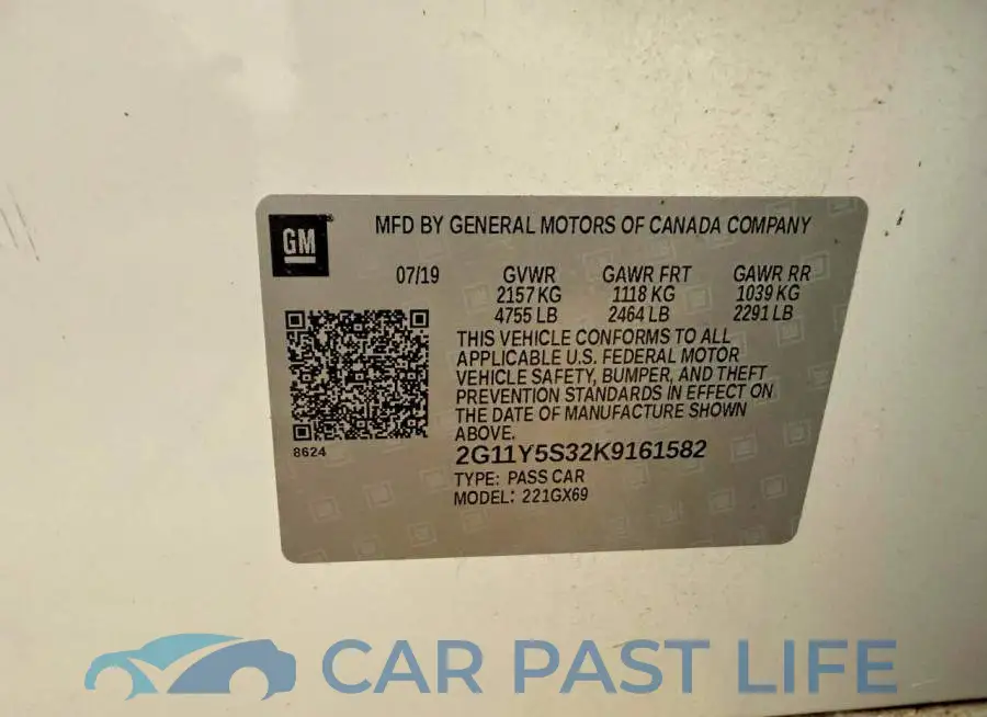 2G11Y5S32K9161582# 10