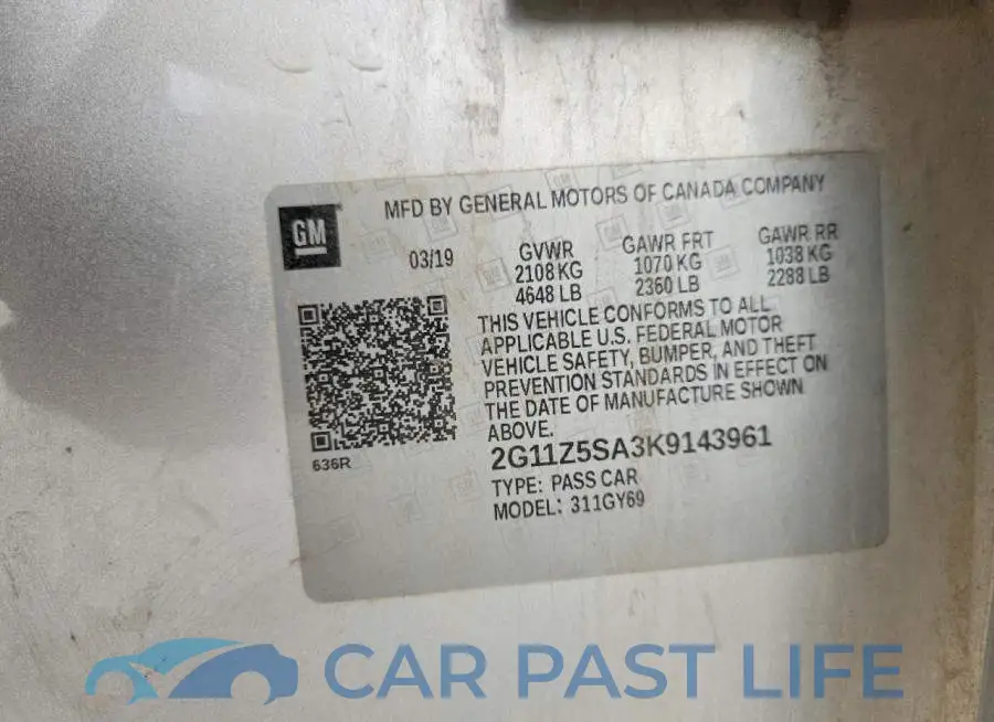 2G11Z5SA3K9143961# 13