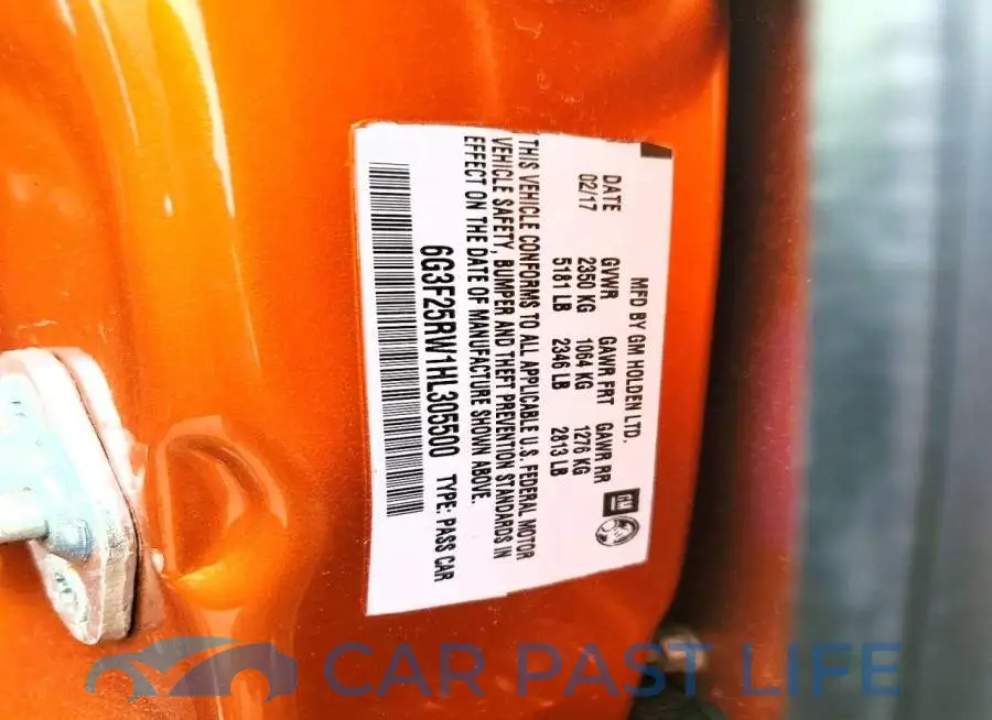 6G3F25RW1HL305500# 13