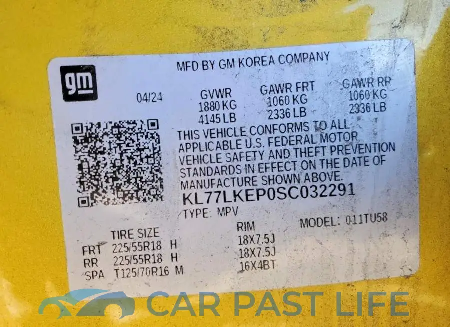 KL77LKEP0SC032291# 13