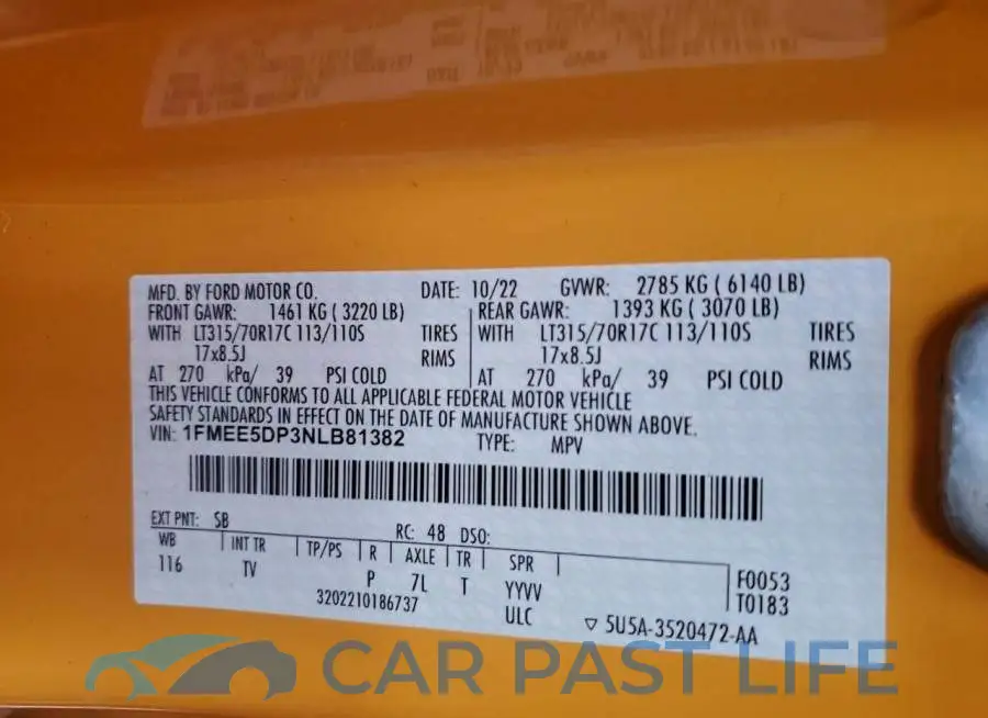 1FMEE5DP3NLB81382# 13
