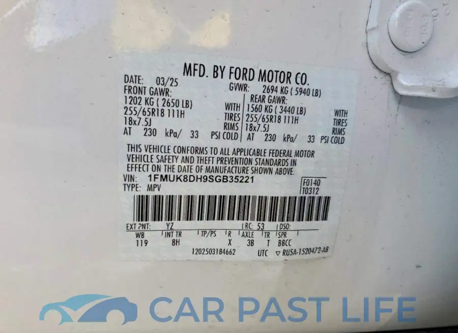 1FMUK8DH9SGB35221# 13