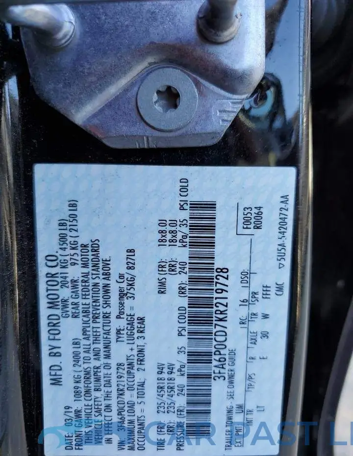 3FA6P0CD7KR219728# 12