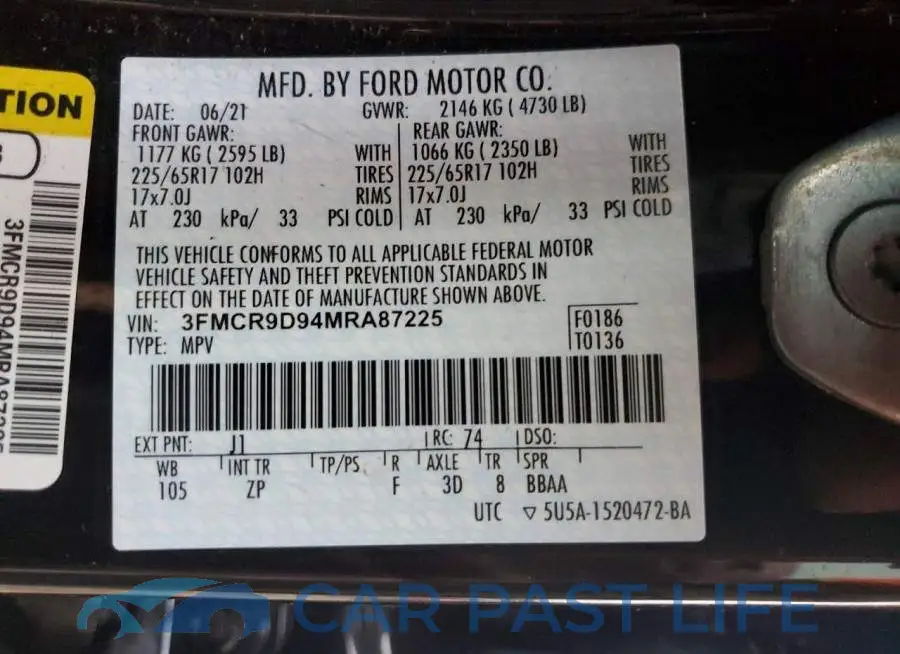 3FMCR9D94MRA87225# 12