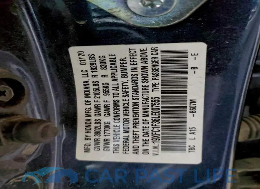 19XFC1F36LE007555# 12