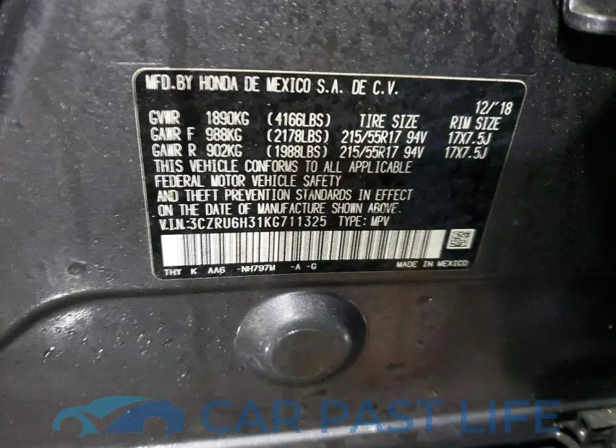 3CZRU6H31KG711325# 13