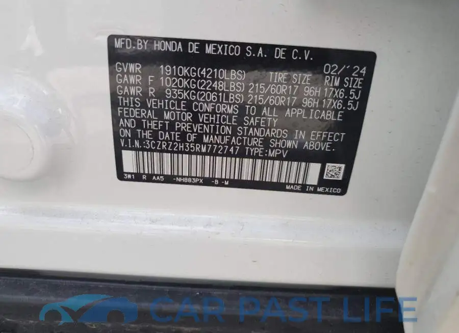 3CZRZ2H35RM772747# 14