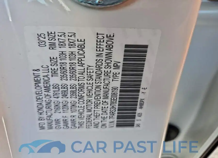7FARS3H78SE006190# 13