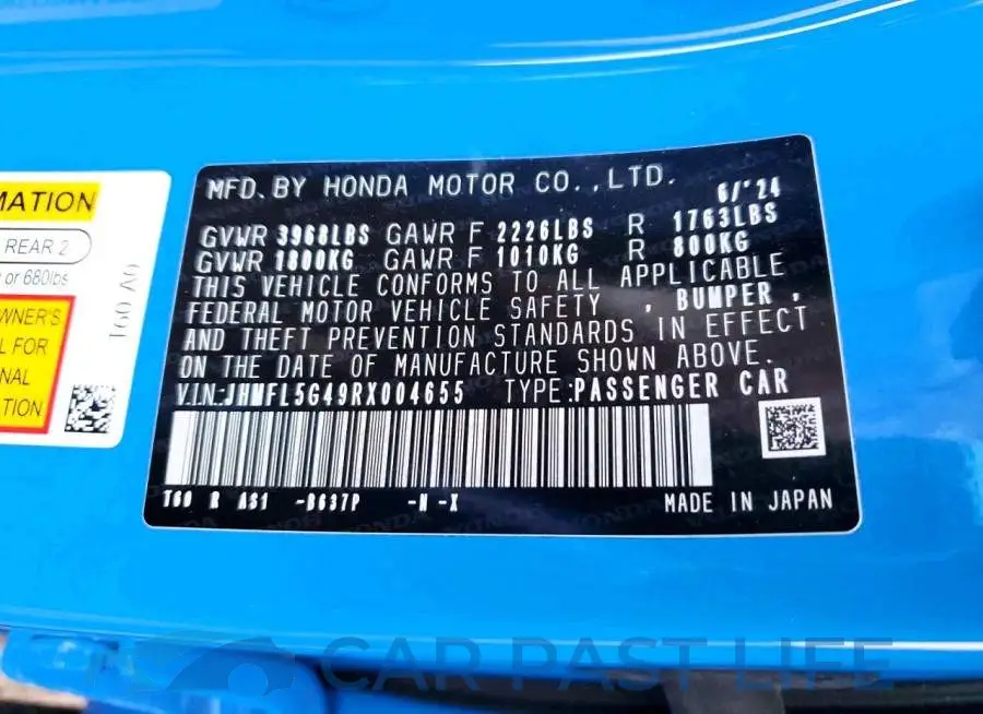 JHMFL5G49RX004655# 12