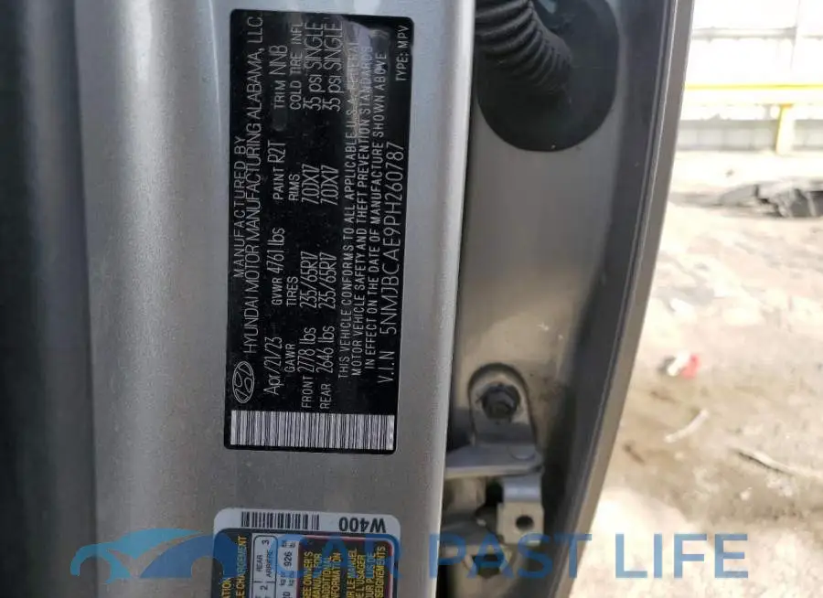 5NMJBCAE9PH260787# 13