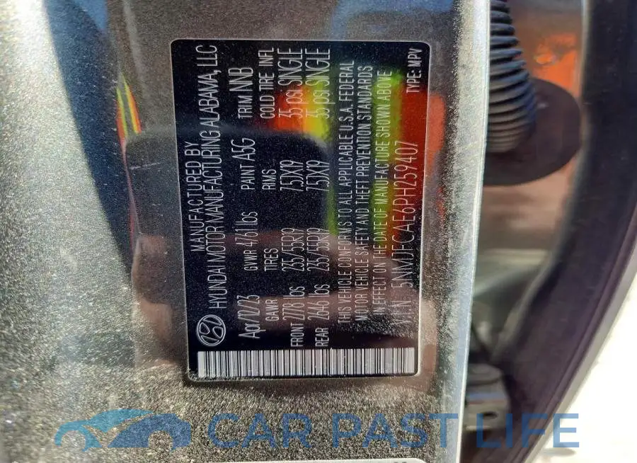 5NMJFCAE6PH259407# 13