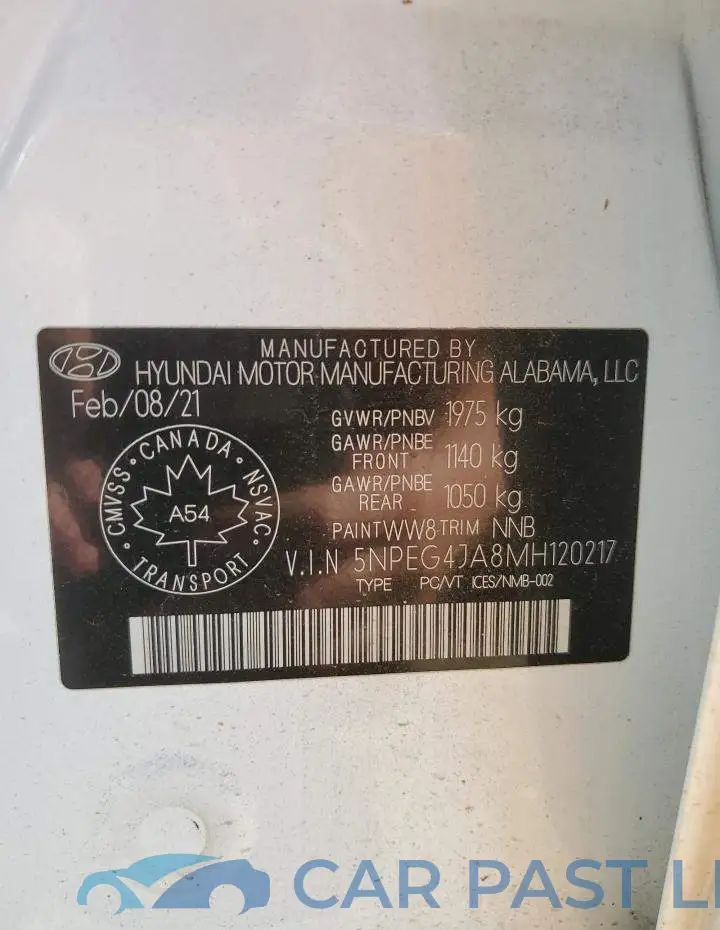 5NPEG4JA8MH120217# 13
