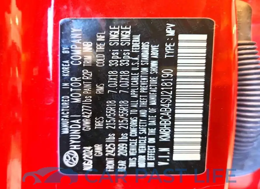 KM8HBCAB4SU218190# 12