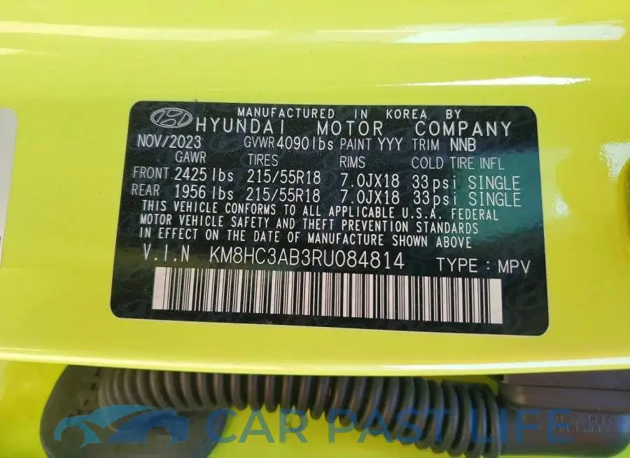 KM8HC3AB3RU084814# 14