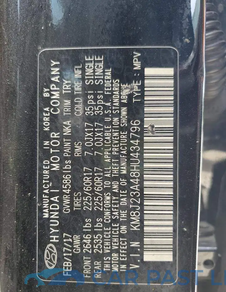 KM8J23A48HU434796# 12