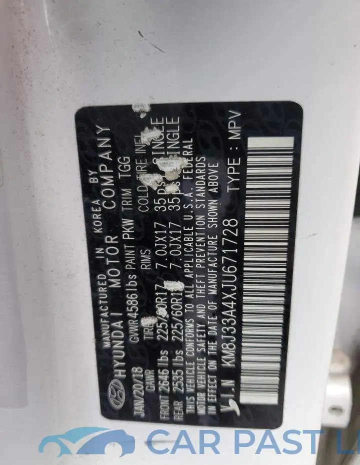 KM8J33A4XJU671728# 13