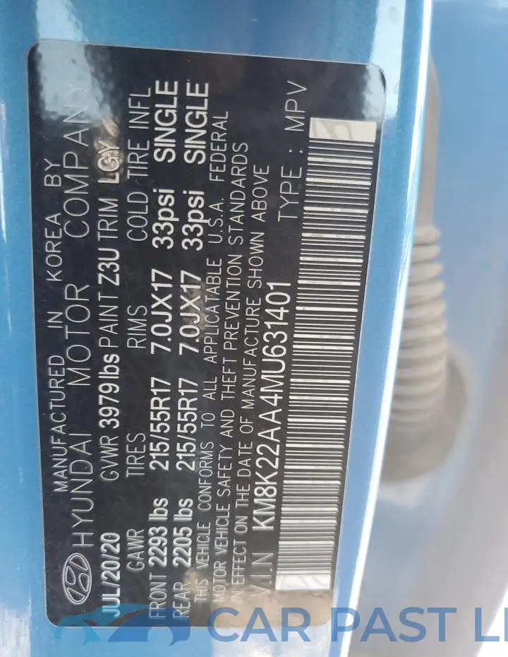 KM8K22AA4MU631401# 13