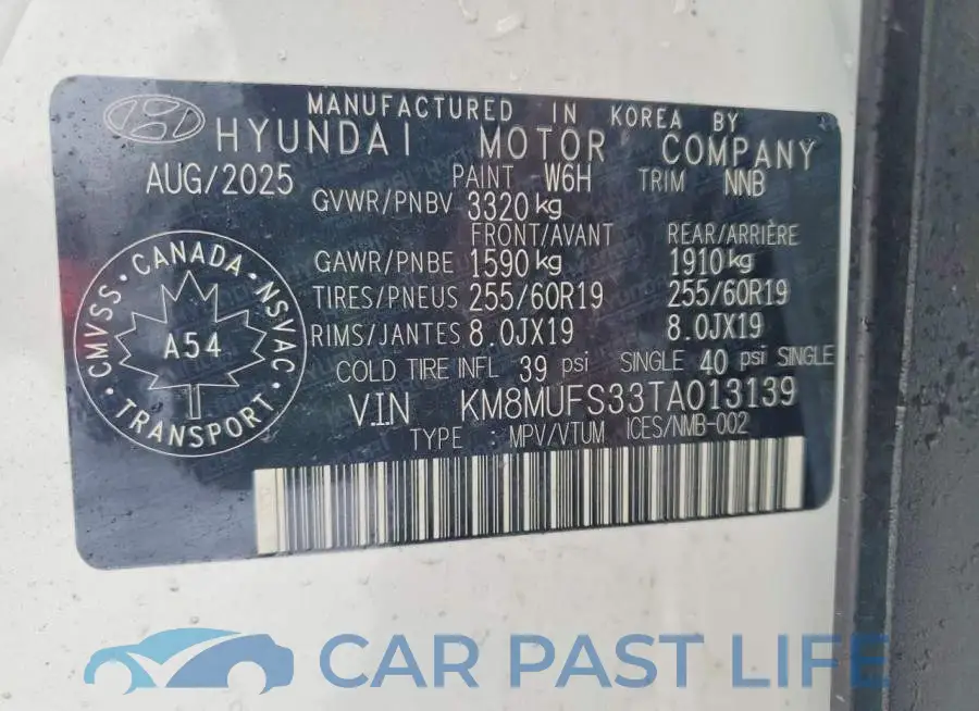 KM8MUFS33TA013139# 13