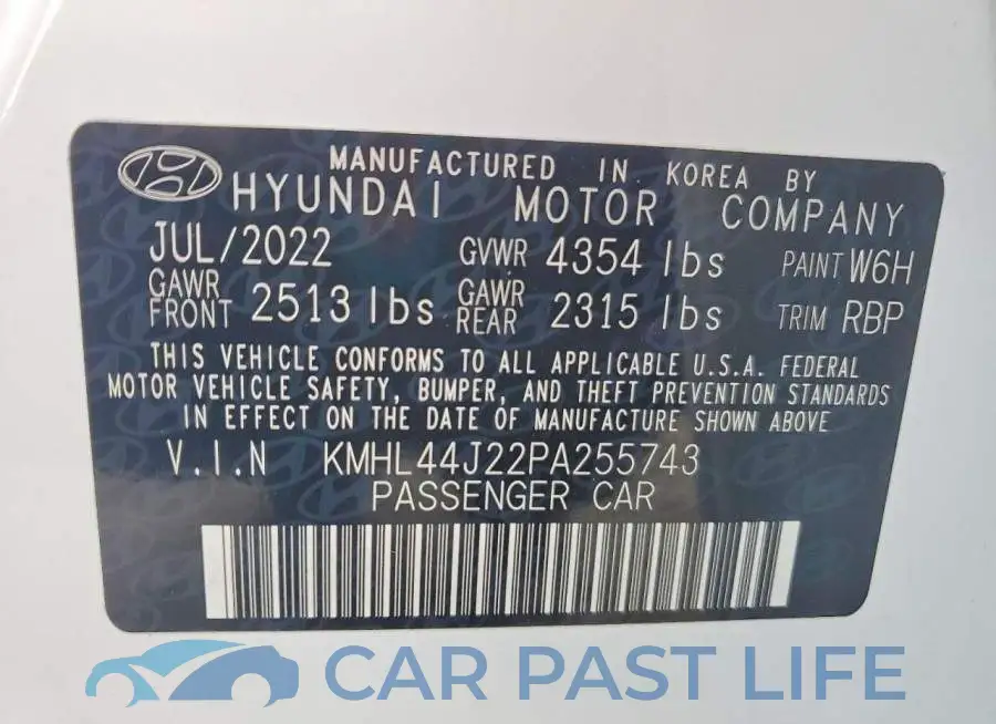 KMHL44J22PA255743# 13