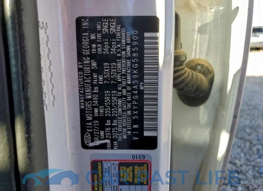 5XYPG4A59KG585900# 14