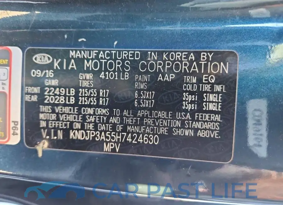KNDJP3A55H7424630# 12