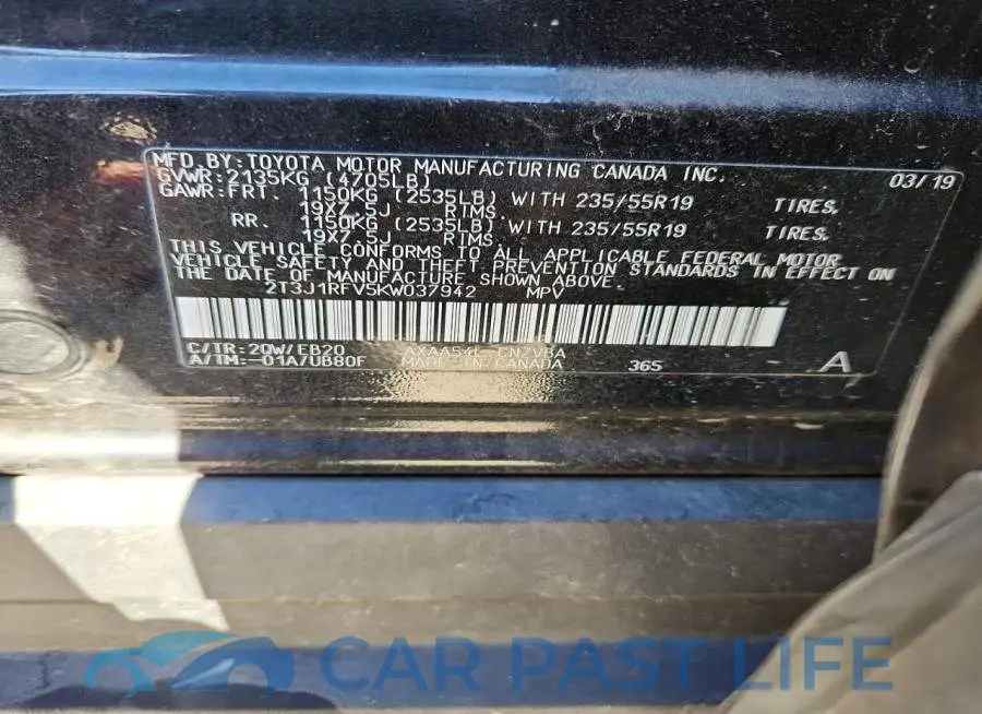 2T3J1RFV5KW037942# 13