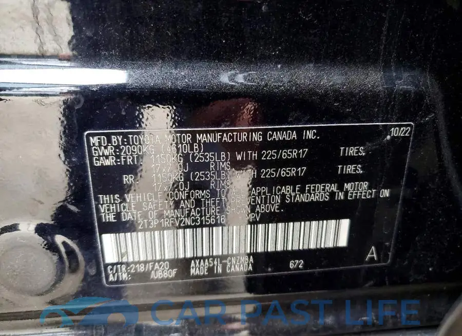 2T3P1RFV2NC315616# 14