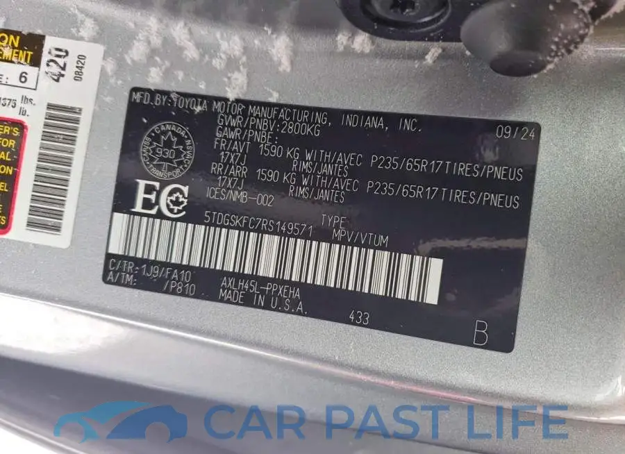 5TDGSKFC7RS149571# 13