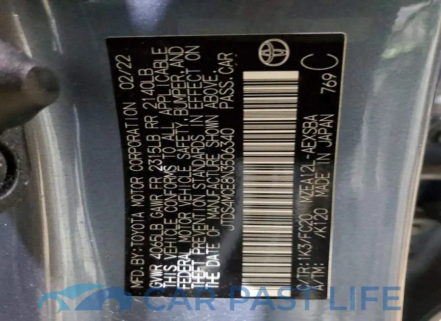 JTDS4MCE8N3506340# 12