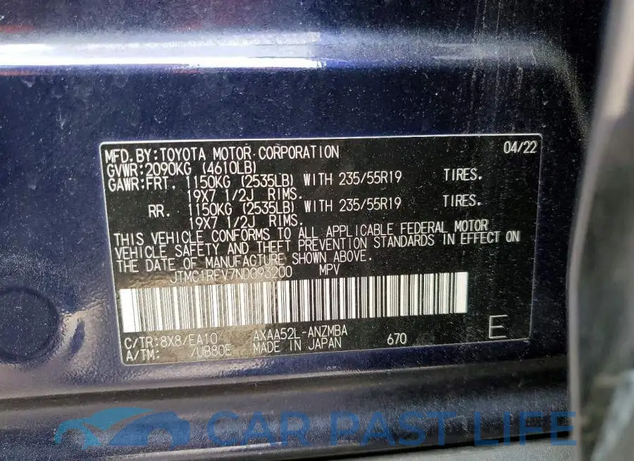 JTMC1RFV7ND093200# 12