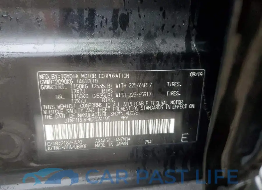 JTMP1RFV9KD524195# 13