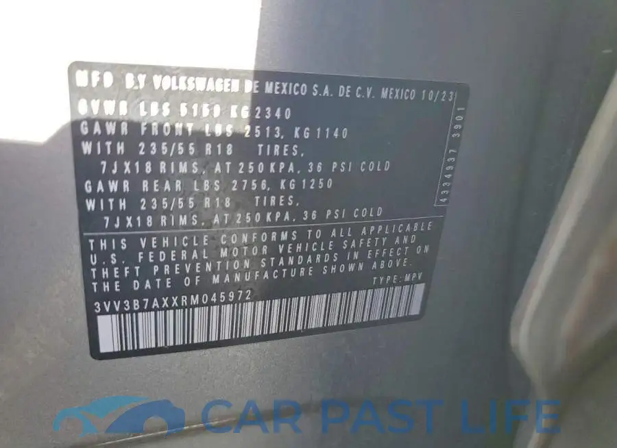 3VV3B7AXXRM045972# 13