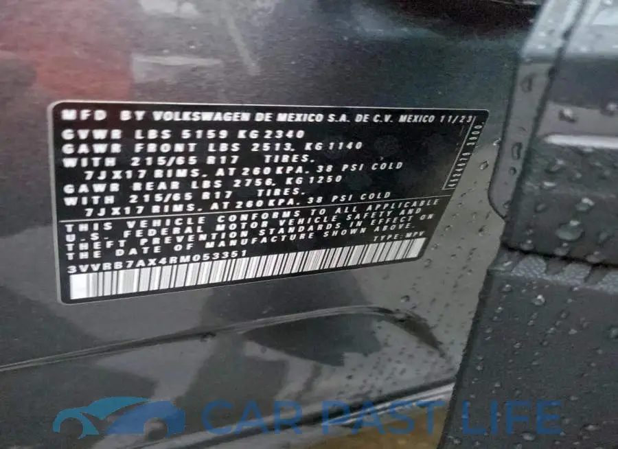 3VVRB7AX4RM053351# 13
