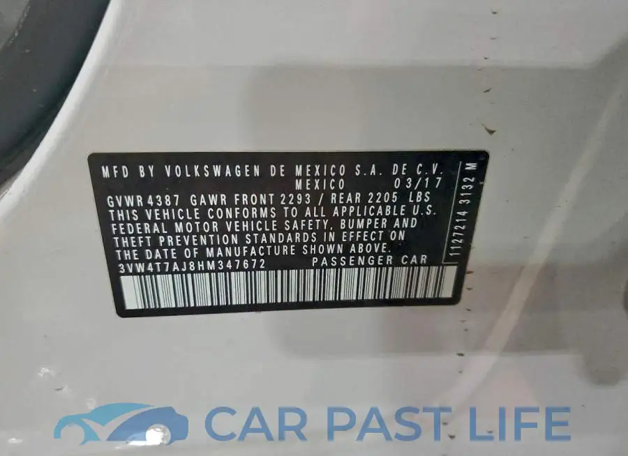 3VW4T7AJ8HM347672# 12